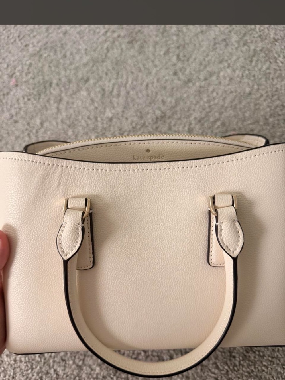 kate spade Cream Pebbled Leather Top-Handle Satchel